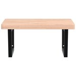 vidaXL Étagère de vasque murale acier et bois massif de hêtre