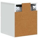 vidaXL Cabinet de chevet mural 2 pièces Blanc 33 x 34 5 x 40 cm