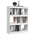 Vidaxl bibliothèque/séparateur de pièce blanc 100x30x103 cm pin massif