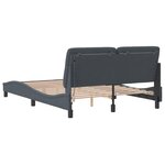 vidaXL Cadre de lit avec lumières LED gris foncé 120x200 cm velours
