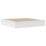 vidaXL Cadre de lit et tête de lit blanc 200x200 cm bois de pin massif
