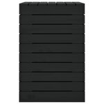 vidaXL Panier à linge noir 88 5x44x66 cm bois massif de pin