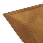 vidaXL Pot en métal Acier corten 50 x 50 x 15 cm Incrustations décoratives