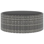 vidaXL Salon de jardin 10 Pièces avec coussins Résine tressée Gris