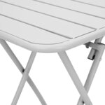 vidaXL Table bistrot Blanc 55 x 55 x 72 5 cm Acier revêtu de poudre