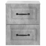 vidaXL Cabinet de chevet mural 2 pc Gris béton 34 5 x 33 x 40 cm