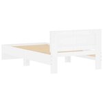 vidaXL Cadre de lit sans matelas avec tête de lit blanc 100x200 cm