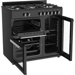 LA GERMANIA SM903N Cuisinière 3 Fours Noire