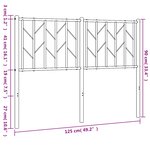 vidaXL Tête de lit métal noir 120 cm