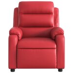 vidaXL Fauteuil de massage inclinable électrique rouge similicuir