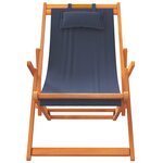 vidaXL Chaises de plage pliables lot de 2 bleu tissu