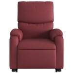 vidaXL Fauteuil inclinable Rouge bordeaux Similicuir