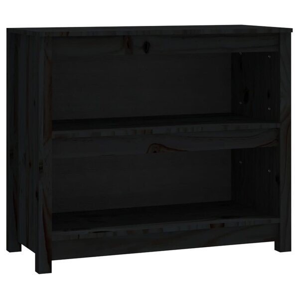 vidaXL Bibliothèque Noir 80x35x68 cm Bois de pin massif
