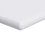 vidaXL Surmatelas Blanc 160 x 200 cm Tissu Jacquard