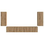 vidaXL Ensemble meuble TV 4 Pièces Chêne artisanal Bois d'ingénierie