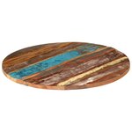 vidaXL Dessus de table rond 80 cm 25-27 mm Bois de récupération solide