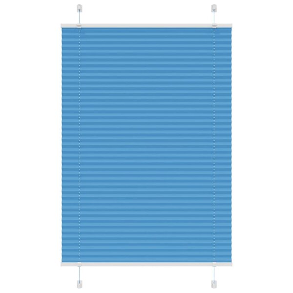 vidaXL Store plissé bleu 85x100 cm largeur du tissu 84 4 cm polyester