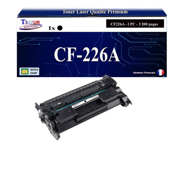 T3AZUR -Toner compatible avec HP CF226A (26A) pour HP LaserJet Pro M402  M402d  M402dn  M402dne  M402dw  M402m  M402n  M426dw  M426fdn  M426fdw M426m