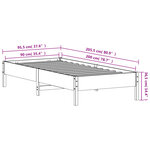 vidaXL Cadre de lit sans matelas cire marron 90x200 cm bois pin massif