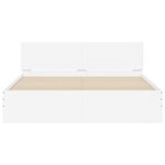 vidaXL Cadre de lit avec tête de lit et LED blanc 160x200 cm