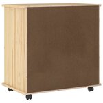 vidaXL Cabinet roulant Marron 63 5 x 39 x 65 5 cm Bois de Pin Massif