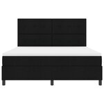 vidaXL Lit à sommier avec matelas noir super king en tissu