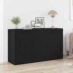 vidaXL Buffet Chêne noir 120 x 36 x 69 cm Bois d'ingénierie