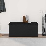 vidaXL Banc de Rangement Chêne noir 102 x 42 x 45 cm Bois d'ingénierie