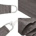 vidaXL Voile d'ombrage 160 g/m² Anthracite 5x7x7 m PEHD