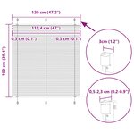 vidaXL Store plissé gris clair 120x100cm largeur du tissu 119 4cm