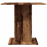 vidaXL Table à manger vieux bois 80 x 80 x 75 cm bois d'ingénierie