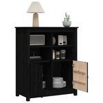 vidaXL Buffet Noir 83x41 5x100 cm Bois massif de pin