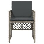vidaXL Chaises de jardin avec coussins lot de 4 gris résine tressée
