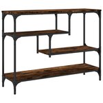 vidaXL Table console chêne fumé 100x30x75 cm bois d'ingénierie