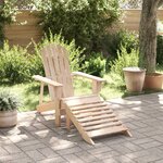 vidaXL Chaise Adirondack avec pouf bois massif de sapin