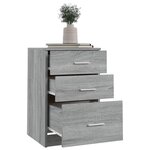 vidaXL Table de chevet Sonoma gris 40x40x63 cm Bois d'ingénierie