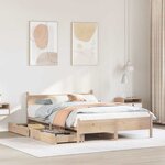 vidaXL Cadre de lit sans matelas 140x190 cm bois de pin massif