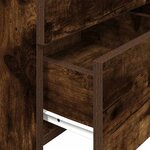 vidaXL Table de chevet avec 2 tiroirs Chêne fumé 40 x 36 5 x 62 cm