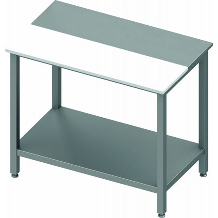Table de préparation inox & poly - avec etagère - gamme 800 - stalgast -  - inox1900x800 x800x900mm