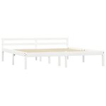 vidaXL Cadre de lit Blanc Bois de pin massif 160x200 cm