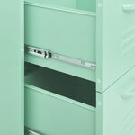 vidaXL Armoire à tiroirs Vert menthe 80x35x101 5 cm Acier