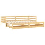 vidaXL Lit coulissant 2x(90x200) cm Bois de pin massif