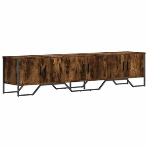 vidaXL Meuble TV chêne fumé 180x34x41 cm bois d'ingénierie