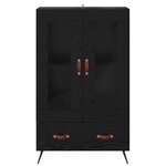 vidaXL Haut Armoire avec tiroir Chêne noir 69 5 x 31 x 115 cm