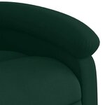 vidaXL Fauteuil inclinable vert foncé velours