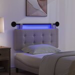 vidaXL Tête de lit suspendue Avec lumière LED Taupe Tissu