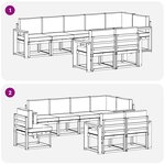 vidaXL Ensemble de canapés d'extérieur 8 Pièces Blanc et anthracite