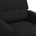 vidaXL Fauteuil inclinable Noir Tissu