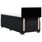 vidaXL Sommier à lattes de lit avec matelas Noir 90x200 cm Velours