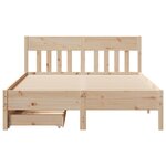 vidaXL Cadre de lit sans matelas 135x190 cm bois de pin massif